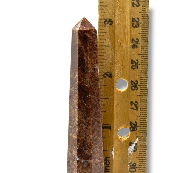 Garnet Polished Gemstone Obelisk Tower 4.5" Natural Stone Decor & Metaphysical U - Picture 4 of 9